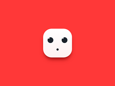 WOW app design emotion icon logo minimal mobile red simple ui wow