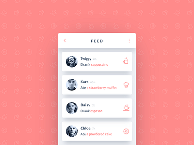 Activity Feed 47 activity card clean coffee dailyui feed modal notification simple ui ux