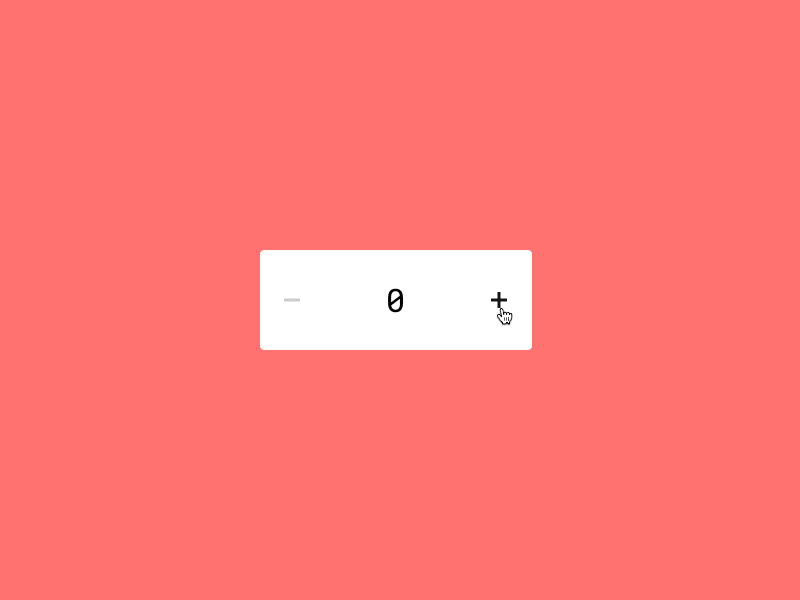 Stepper 3D counter 3d interactive css prototype interface simple button stepper concept ui ux