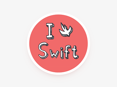 Swift sticker cover craft dev handwrite icon illustration meetup sketch sticker swift tech