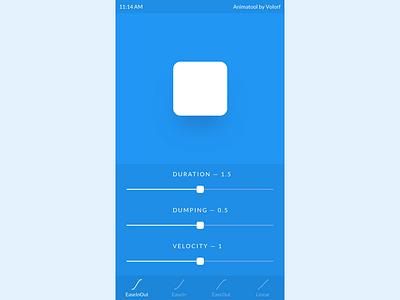 Animatool animation app dumping duration easing ios minimal mobile pet project settings slider swift tools xcode