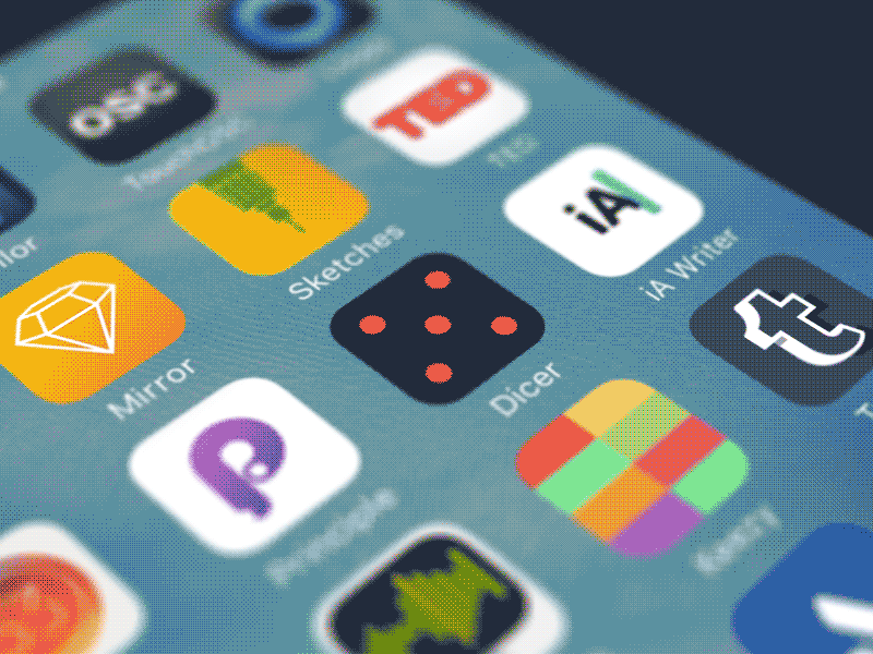 App icon concept app button dicer force home icon ios mobile screen touch ui ux