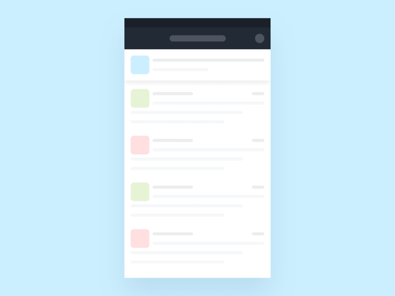 Scroll event animation chat dialog gif messenger mobile pattern scroll snippet ui ux wireframes