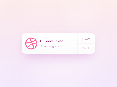 Dribbble invite card dribbble giveaway invite modal notification ui ux