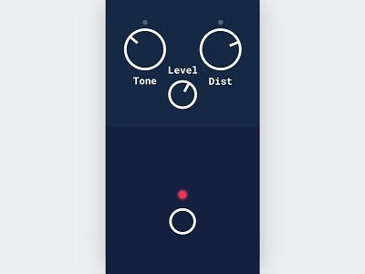 iDistortion clean guitar interface ios iphone knob pedal pet project simple ui ux