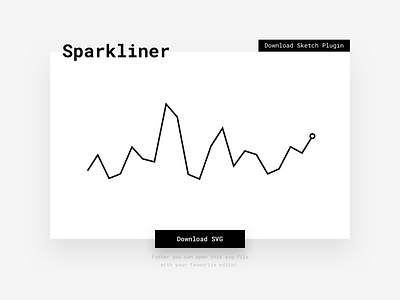 Sparkliner for web black button card clean graph javascript minimal pet project sparkline statistics svg ui ux web