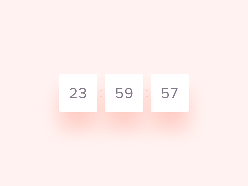 Timer after effects animation clean gif light simple timer ui ux watch web web design