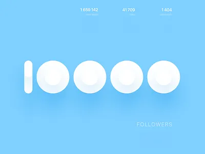 10000 followers! 10000 10k dribbble followers friends geometric minimal minimalist shapes simple thank typography