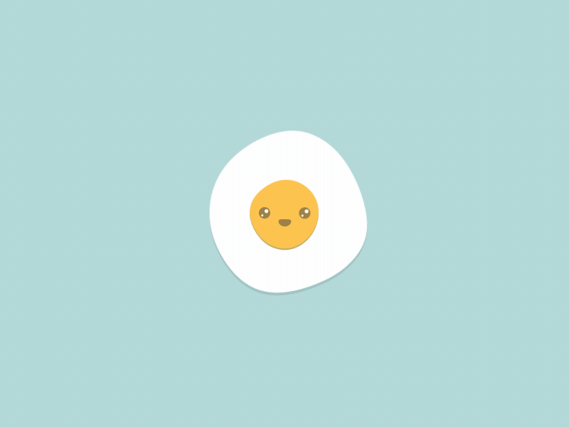 Broken but cute adorable animation colors cute egg gif illustration kawaii scramble smile
