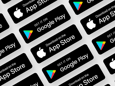 Apps Stores Badges app store badges button download freebies google play icon source svg ui