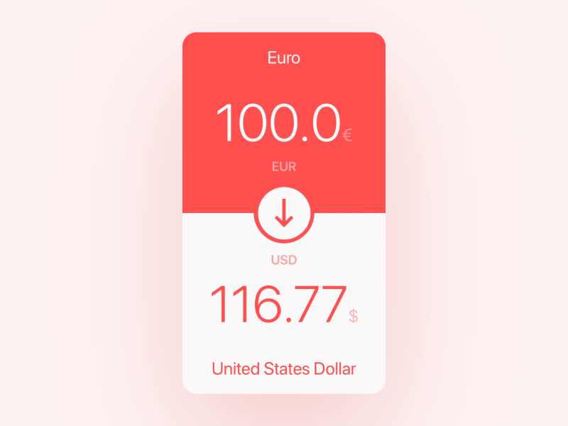 Stylish Currency Converter [iOS app] currency converter ios app iphone app minimalist mobile app mobile design pet project real project simple ui ui animation ux