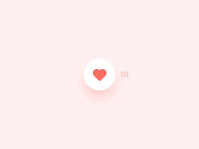 Stepper XV [A Like Button] animation counter design exploration interaction design like button microinteraction microinteractions mobile design stepper ui uianimation ux