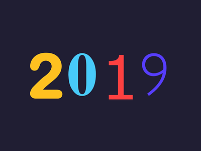 2019 2019 colors design exploration fonts generative art generative design graphic design happy new year javascript p5 p5js typography