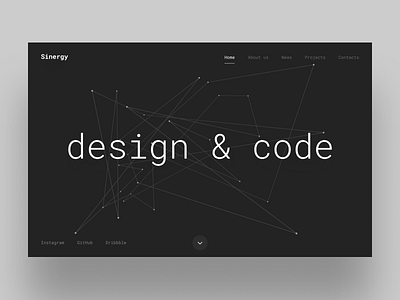Digital Agency Landing Page abstract lines digital agency generative design landing page minimalist p5 processing simple design typography ui ux web design