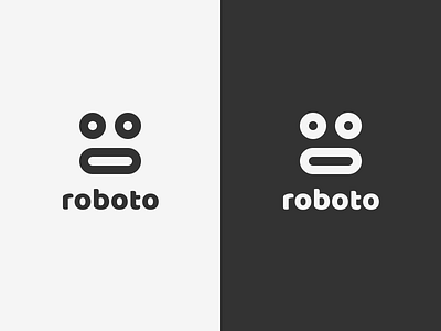Roboto Logo bot branding flat graphic design identity logo logo design logotype minimalism minimalist robot simple