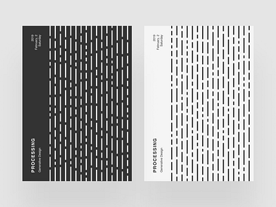 Processing Poster IV cover generative design graphic design lines minimalism minimalist p5 poster procedural processing simple