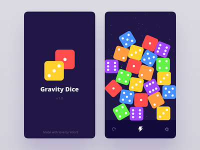 Gravity Dice [Android and iOS app] android app app board game dice ios app madewithunity mobile app pet project simple app ui unity ux