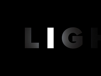 LIGHT 3D animation black cinema 4d dark letters logo logo design minimalism minimalist proxima nova spacing typography