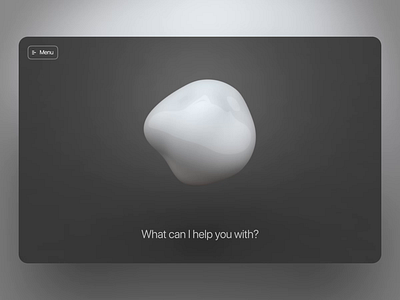AI Assistant 3d ai animation artificial intelligence assistant c4d design machine learning minimalism ui ui animation ux
