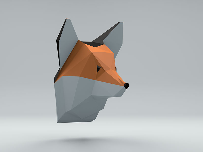 Low poly Fox by Stéphane Goeuriot on Dribbble