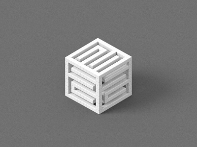 Isometric Cube Logo cinema 4d cube gray grey isometric logo setgraphic website