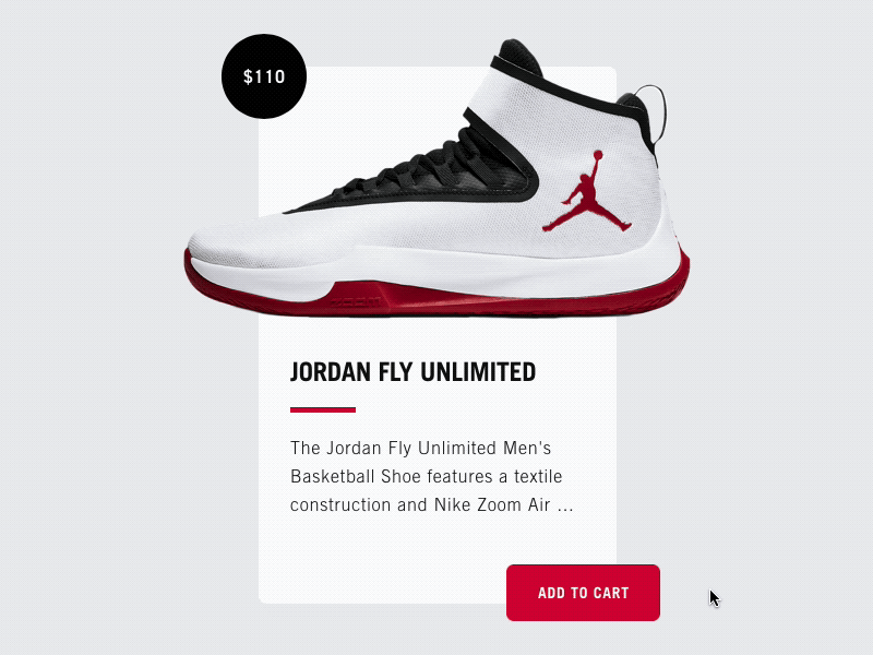 "Add to cart" button animation