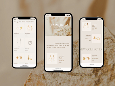 Mobile version Qari Qris website (concept) design jewerly mobile study case ui