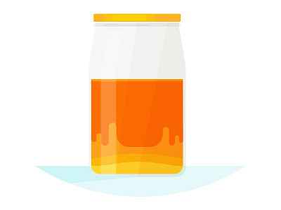 Jar of Honey honey illustration jar shadow simple vector