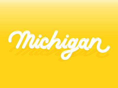 Bubble Script Michigan design hand lettering illustration illustrator lettering michigan monoline simple type vector