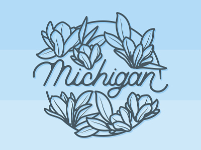 Michigan Magnolias and Script