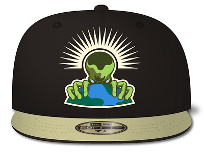 Invasion Hat alien flat brim hat invasion martian vector