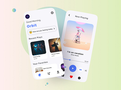 Music Player App UI Design app application bestdesign brand branding design graphic design minimal mobileapp music musicplayer orbit player ui uidesign uidesigner uiux uiuxdesign uiuxdesigner