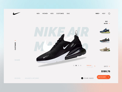 Nike Webpage Design bestdesign brand branding design graphic design landingpage nike trend trending ui uiux userinterface web webdesign website websitedesign