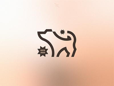 Dog - Baby Dog abstract animal branding design dog modern simple