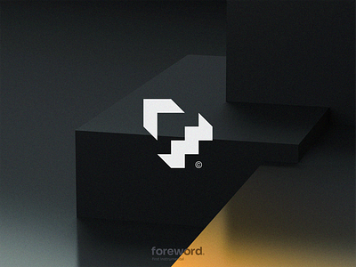 Foreword - Letter F logo abstract branding design f letter f minimalism modern monogram negative space simple