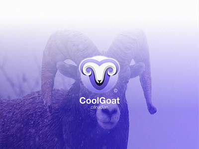 Cool Goat abstract animal big horn canadian sheep character colorful design goat identity illustration modern purple stone sheep