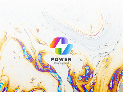 Power abstract branding colorful danger design flash illustration logo modern power simple thunderbolt