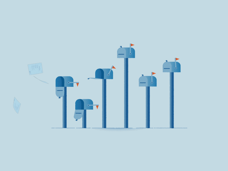Non-Stop Mailboxes animation explainer video gif loop mailbox motion