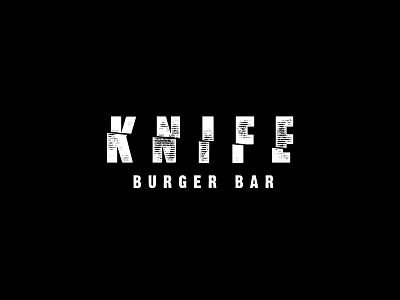 Knife Burger Bar bar brand burger knife logo