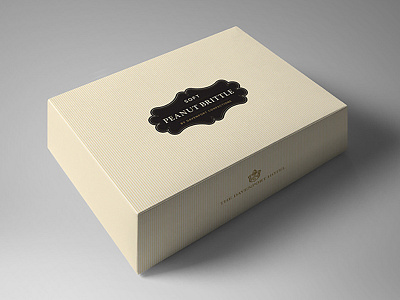 The Davenport Hotel candy logo packaging peanut brittle