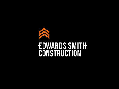 Edwards Smith Construction brand branding construction house icon logo orange