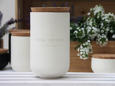 Poppi's Candles brand branding candle logo minimal nordic scent