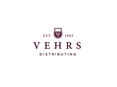 Vehrs Distributing brand branding glass grapes icon logo wine