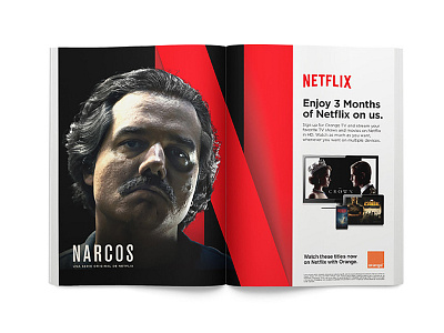 Netflix ad brand branding narcos netflix print