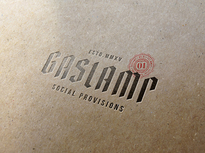 Gaslamp Social Provisions brand branding drink eat gaslamp logo provisions restaurant