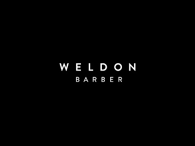 Weldon Barber barber brand branding hair logo weldon