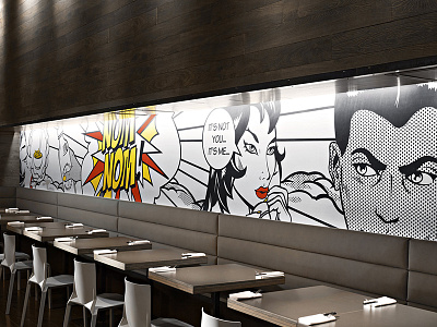 Nudo Ramen House asian brand branding eat food japanese lichtenstein noodles pop art ramen restaurant slurp