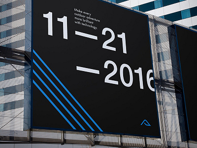 Pan Labs billboard brand branding launch light mountain outdoor path technology