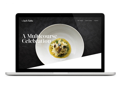 Chef's Table brand branding charity chef eat food slice table website