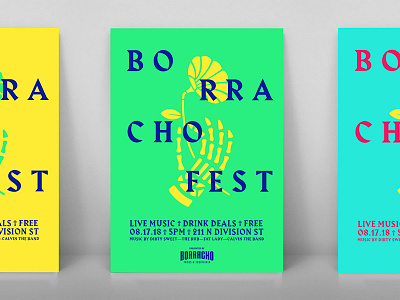 Borrachofest festival mexican music music festival poster print tacos tequila